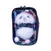 Ink Blue Jinnew Mini Panda Set Pendant Cute Plush Keychain And Transparent Bag