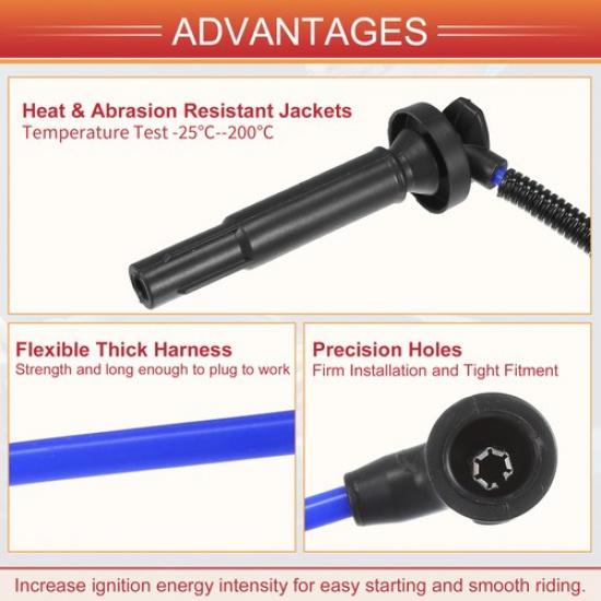 Spark Plug Wire Ignition Cable Coil for Subaru Forester 2005-2010 H4 22454-AA140