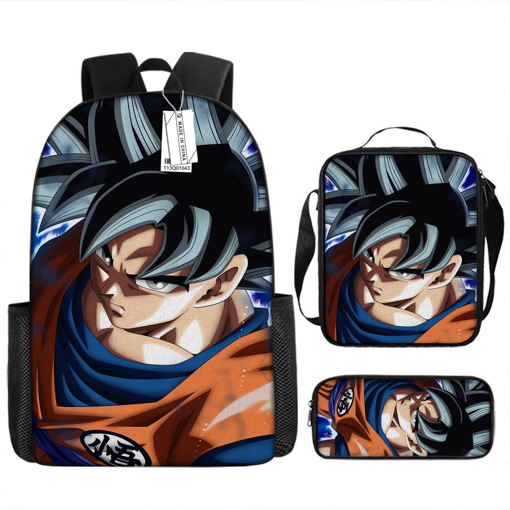 Dragon Ball three-piece backpack popular animation primary school schoolbag boys new bag