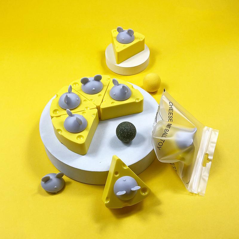 The Catnip Cat Wall Stick-on Ball Toy Scratchers Treats Healthy Natural Removes Balls To Promote Digestion Cat Grass Snack