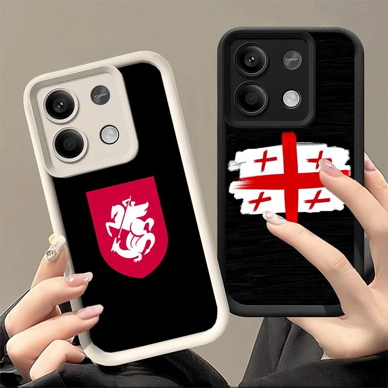 Phone Case for Xiaomi Redmi Note 15 14 13 Pro Plus Georgia Passport Flag Shell 12S 11 11S 11T 5G 14S Soft Silicone Funda