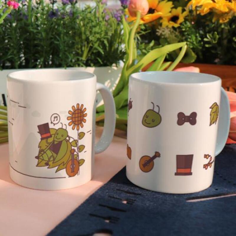 ir577-Design Mug 2p-Ant and Grasshopper