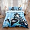 Japanese anime Duvet Cover Tomioka Giyuu Bedding Set Cartoon D-Demon-Slayer Duvet Cover for Adults Bedroom Decor
