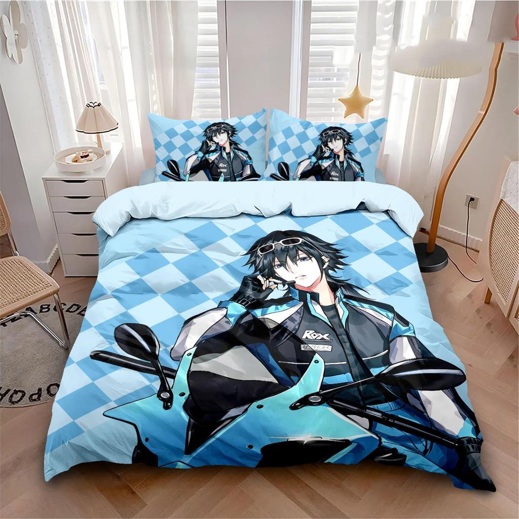 Japanese anime Duvet Cover Tomioka Giyuu Bedding Set Cartoon D-Demon-Slayer Duvet Cover for Adults Bedroom Decor
