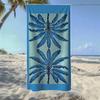 Teal Watercolor Palm Tree Beach Towel, Soft Quick-Drying, Perfect For Portable Outdoor Travel,Swimming, Camping And Summer Beach