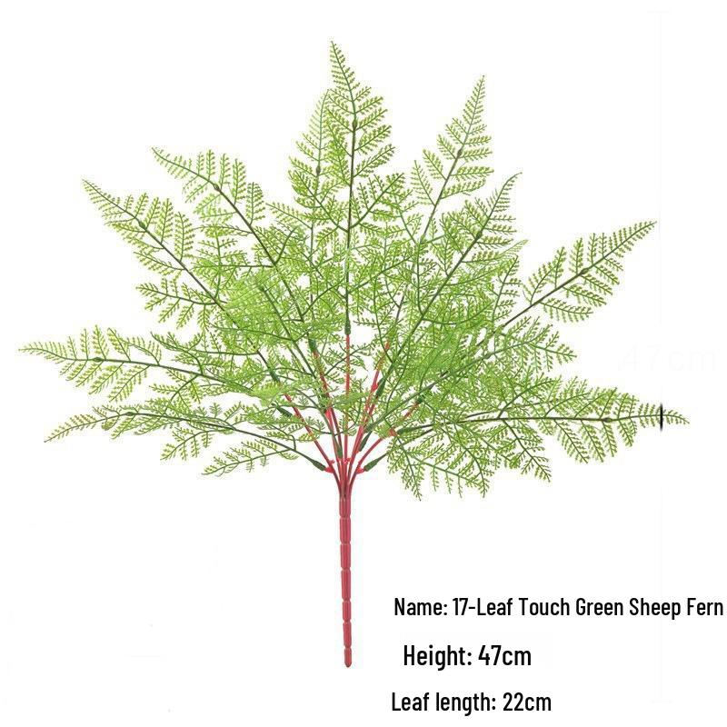 Artificial Green Plant Bundle: Decorative Plastic Grass, Water Grass, Plastic Flower, and Fern.