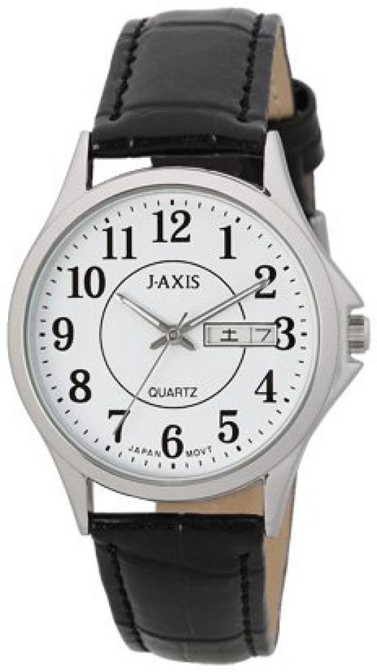 

Sun Flame wristwatch with date and day display J-AXIS easy-to-read