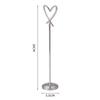 Heart-Shaped Stainless Steel Table Card Holder for Weddings, Restaurants, or Banquets.