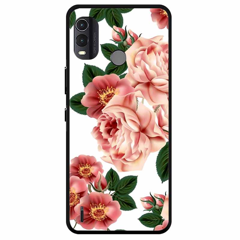 Soft Silicone Cover For Nokia C22 Case 2023 TPU Wolf Lion Painted Black Phone Coque for Nokia C22 C 22 4G Black For NokiaC22