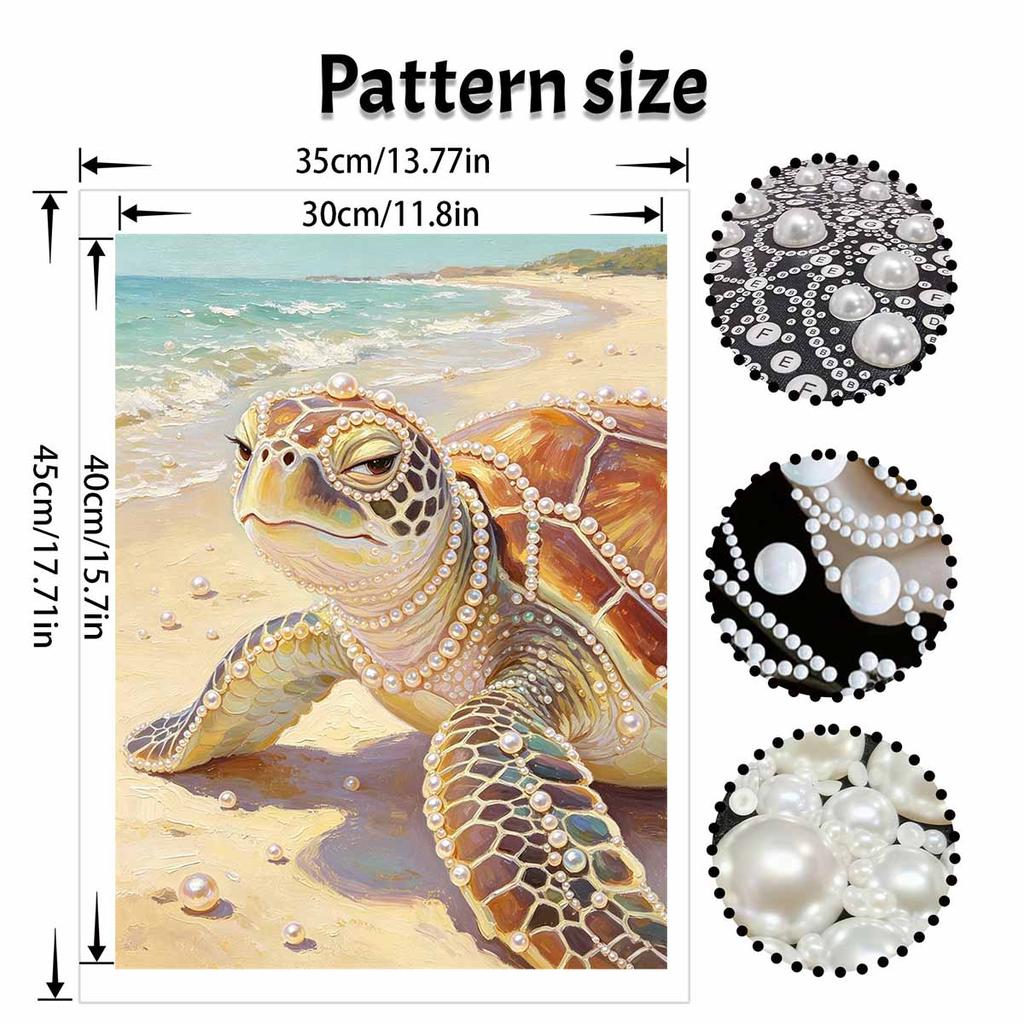 Pearl Painting Kit Sea Turtle Beach Ocean Theme DIY Handmade Home Decoration Painting