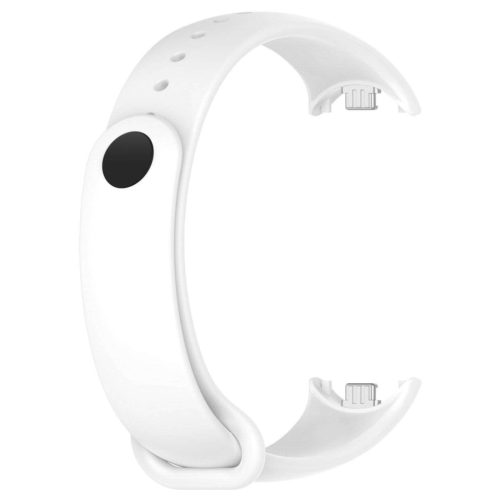 

Силиконовый ремешок для Xiaomi Mi Band 9 8 Ремешок NFC Sport Rubber Bracelet Wristband pulseira correa Xiaomi Smart Band 8 Аксессуары for miband 8 9 белый