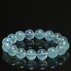 Hongchu Crystal Natural Aquamarine Round Bead Bracelet Natural Glacier Aquamarine Bracelet