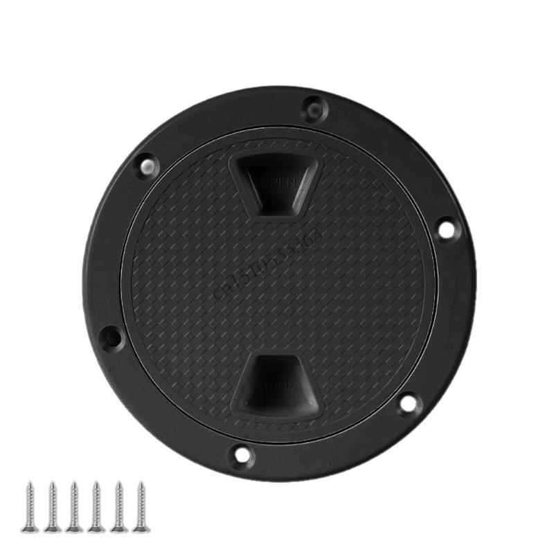 090E Not Corrosive ABS Boat Access Hatches 4/6/8 Inch Round Deck Inspection Cover Screw Out Access Plate Long Service Cover