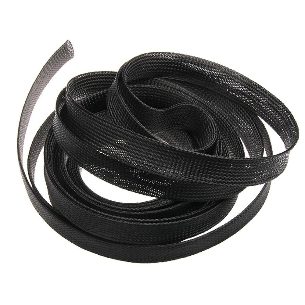 Black Tight PET Expandable Wire Protection Cable Braid Sleeving Insulation