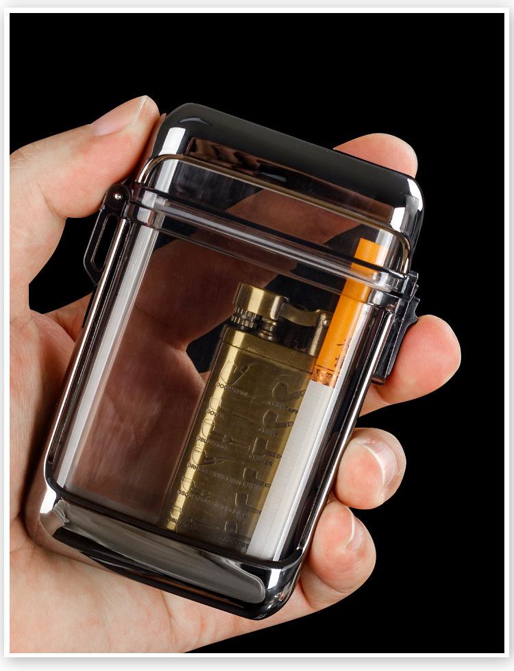 Waterproof Transparent Cigarette Case with Lanyard - Fits 20 Regular Cigarettes, Stylish Storage for Men and Women.