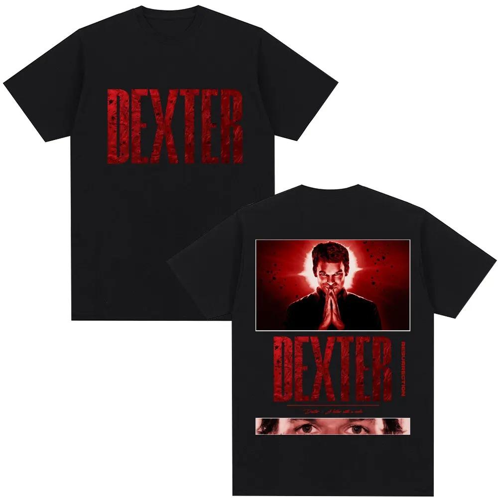 2026 Unisex Women Fashion Vintage T Shirt TV Play Dexter Morgan Graphic T-shirt Oversized Cotton Casual Summer T Shirts Streetwear S