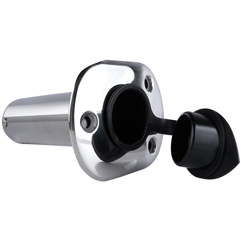 15/30/90 Degree 316 Stainless Steel Fishing Rod Holder with PVC Cap Inner Tube and Gasket for Boat Marine Accessories