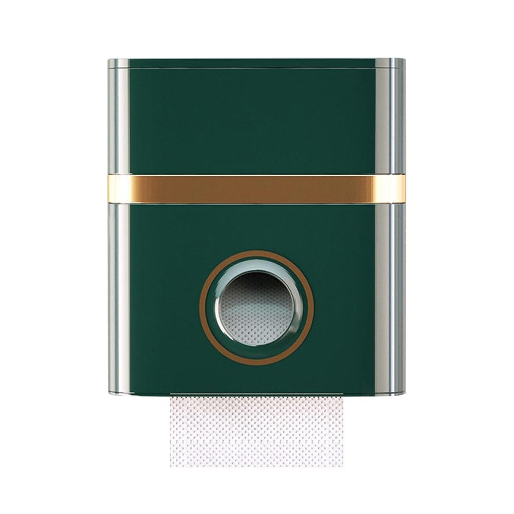 

1Pcs Light Luxury Style Toilet Paper Holder Waterproof Roll Paper Storage Box Bathroom Tray Shelf green