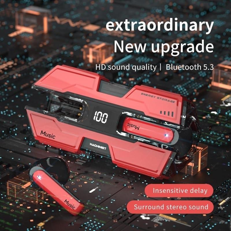 Wireless Earbuds Bluetooth 5.4 Headphones Sport 50H Earbuds with Earhooks Over Ear Bud Deep Bass Waterproof Wireless Earphone for Workout/Running