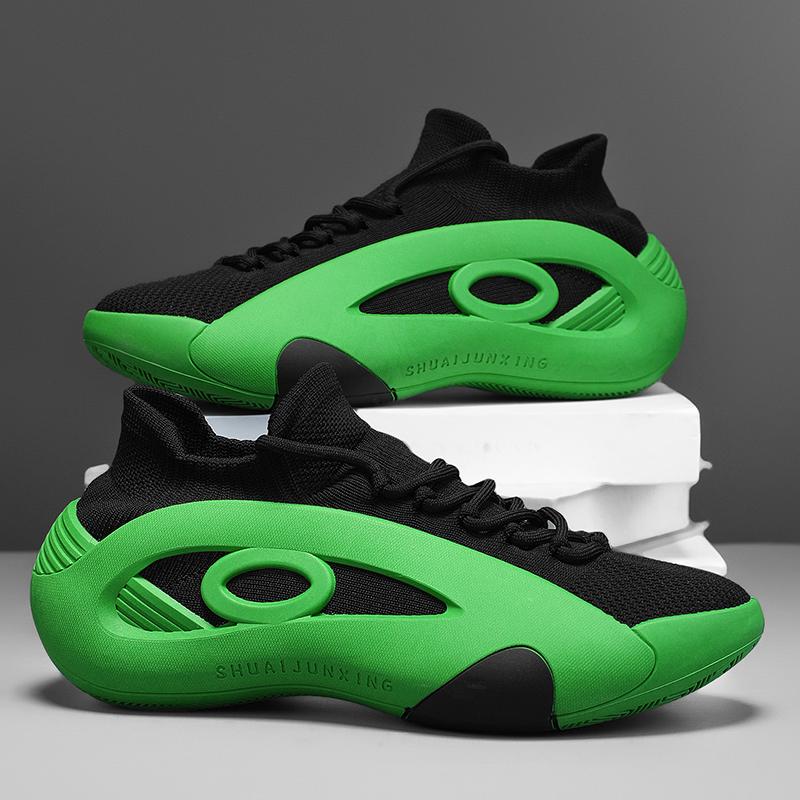 New Arrival Black Green Summer Sneakers for Men Breathable Socks Casual Sports Shoes Men Trainers Platform Designer Sneakers Men