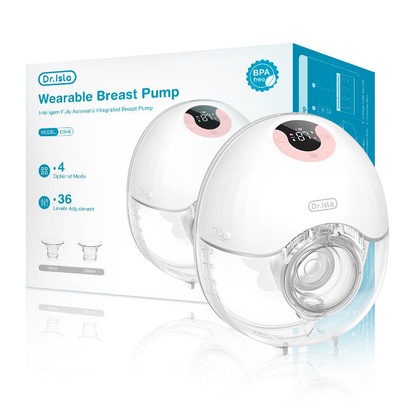 

Electric Wearable Breast Pump Hands Free Portable Full Automatic Breast Pump Breast Milk Machine Mother and Baby Supplies рожевий