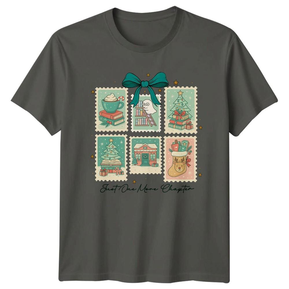 Just One More Chapter Christmas Books Unisexs Unisexs Graphic Tee Unisex TShirt S