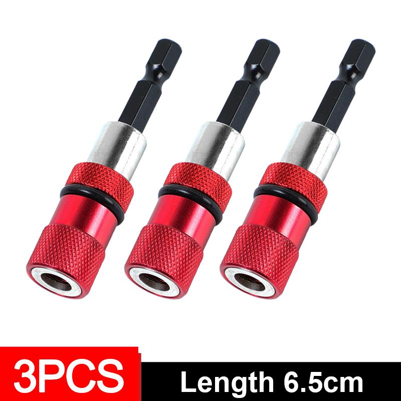 1/6x Hex Shank Magnetic Screwdriver Bit Holder Adjustable Screw Depth Extension Bar 1/4 Inch Power Drill DIY Tool Quick Release