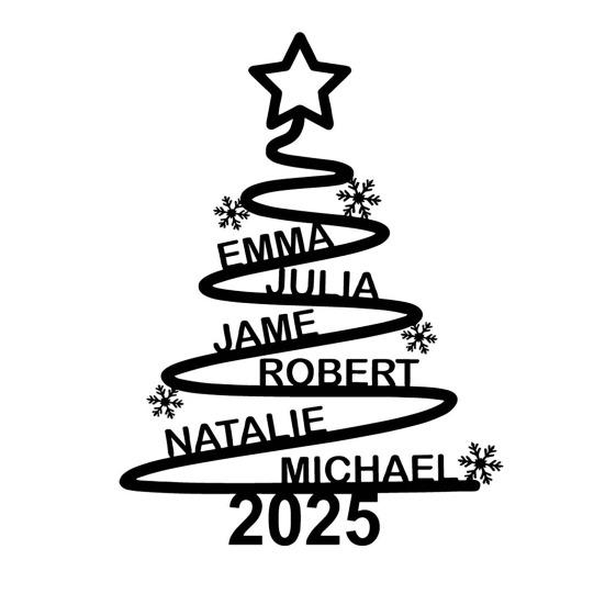 Metal Christmas Tree Wall Decoration Modern Minimalist Black Abstract Tree Wall Art Home Office Living Room Bedroom Wall Hanging Ornament