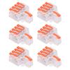 15Pcs Wire Conductor Connector Lever Splicing Terminal Transparent Set Kit DF‑14