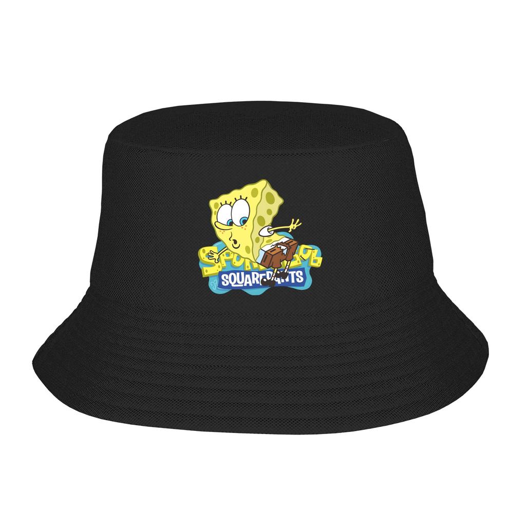 Spongebobs Bucket Hat  Hawaii Fisherman Caps Soft Fold Hunting Sunscreen Hats For Couple Funny Graphic Cap