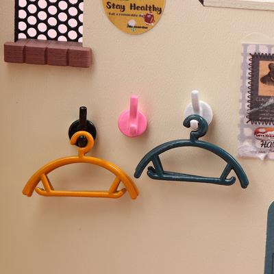 3Pcs Dollhouse Mini Clothes Hat Hook Dollhouse Simulation Wall Hook Model For 1/12 Dolls House Decor Accessories