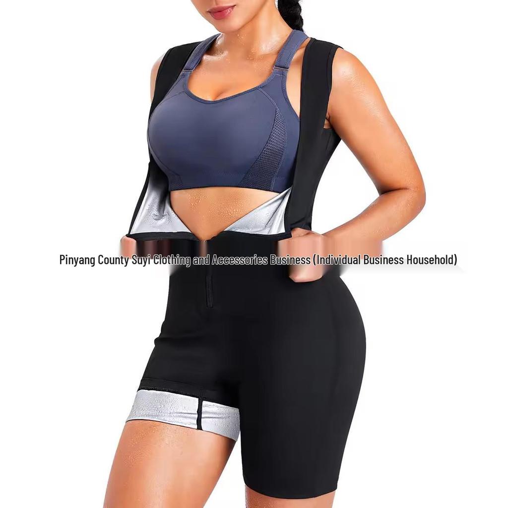 Damen Trainingsanzug Shaper: Brust- und Armlifting, Bauchkontrolle, Taillenformer, Body mit kurzen Ärmeln.