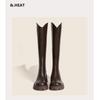 Martin Boots Women's Long Jane Boots 2025 New Autumn and Winter Thin Boots Velvet But Knee Knight Boots Small Long Boots