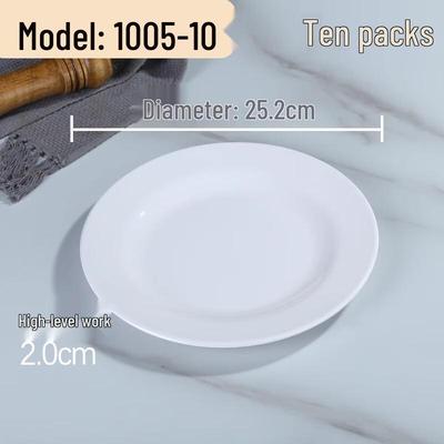 AVADEN Melamine Round Dinner Plates