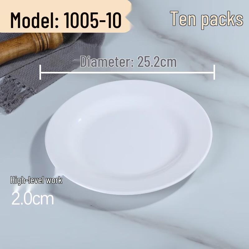 AVADEN Melamine Round Dinner Plates