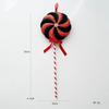 Foam Flocking Simulation Candy Cane Decoration Red Green Canes Christmas Velvet Hanging Hanging Candies
