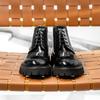New Men's Big Head, Thick-soled Upturned Head To Increase Height Men's Shoes Trendy Shoes Polished Cowhide Short Boots Men