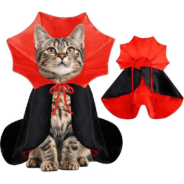 Dog Halloween Costume Dog Vampire Costume Funny Pet Vampire Devil Cape Cloak Halloween Costumes for Small Medium Large X-Large Dogs Pets (Large) Small