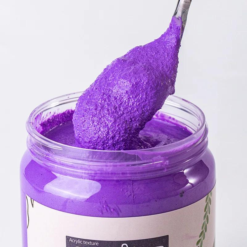200ML Multicolor Quartz Sand Acrylic Pigment for Textured Painting Modeling Paste with Grainy Feeling for Painting Creation