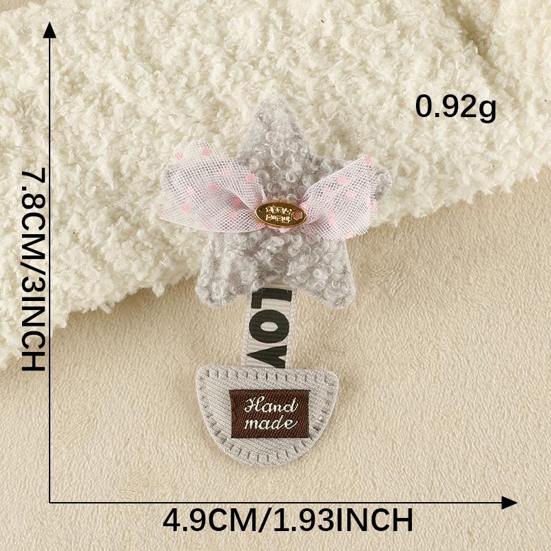 Original Accessories, Hair Accessories, Hairpins, Plush Three-Dimensional Bows, Bear Children'S Clothing, Accessories, Embroidered Cloth Labels