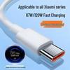 Compatible 120W/67W Flash Charge Data Cable for Xiaomi Redmi: K70, K60, K50 Pro, Mi 13/14 Fast Charger