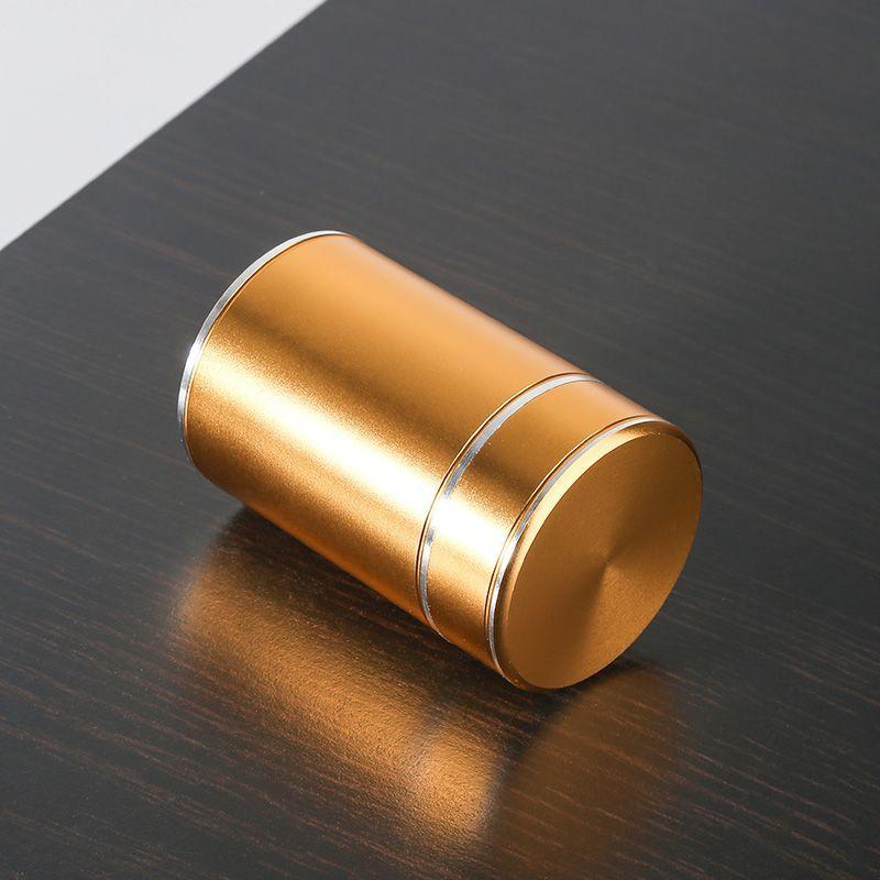 Simple Alloy Tea Caddy Metal Portable Travel Storage Jar Sealed Storage Bottle Coffee Food Container Grain Jar Kitchen Utensils
