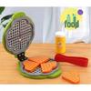 Kids' Wooden Kitchen Pretend Play Set with Oven, Toaster & Waffle Toys