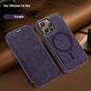 Custodia a Portafoglio in Pelle di Lusso con Porta Carte per iPhone 16 Pro Max 15 Pro 14 13 12 11 per Magsafe Antiurto Ricarica Wireless Cover Magnetica Bumper