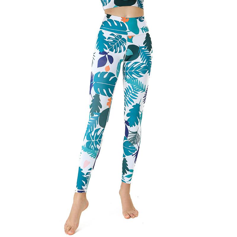New Style High-Waisted Butt-Lifting Quick-Dry Dance Yoga Trousers for Women Printed Yoga Wear