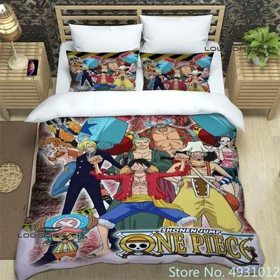 Cartoon One-Piece Bedding Sets Exquisite Supplies Pillowcase Anime Bedclothes 3D Printed Kids Adult Quilt Duvet Cover Gift