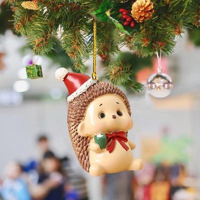 Weihnachten Tier Hängende Dekoration 3D Cartoon Santa Baum Elch Bär Hund Katze Hase Schaf Wiederverwendbare Weihnachtsbaum Ornament Anhänger Party liefert Geschenk