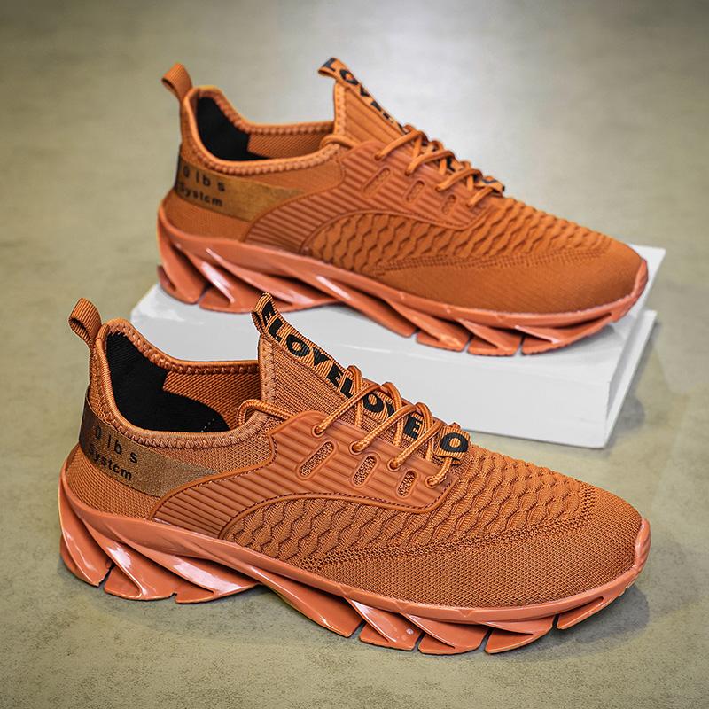 

Весна/осень мужские большие размеры лезвийная подошва кроссовки Flyweave фитнес кроссовки мужские кроссовки 47 коричневый