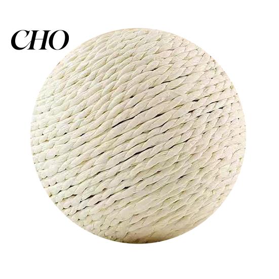 Safe Non-toxic Cat Chewer Faux Sisal Ball Toy, 8CM Large Scratch with Built-in Bell, Sound Bell Interactive Play Bite-Resistant Toy for Relieve Stress
