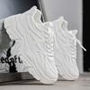 Fashion Platform Women'S  New Spring Autumn White Casual Chunky Sport Shoes Mesh Leather Sneakers